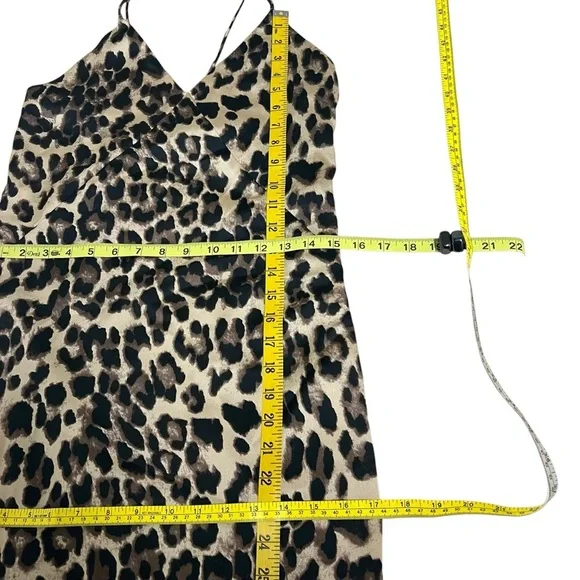 Forever 21 Super Sexy Leopard Maxi Slip Strappy‎ Date Night Dress Size Small - Picture 9 of 15